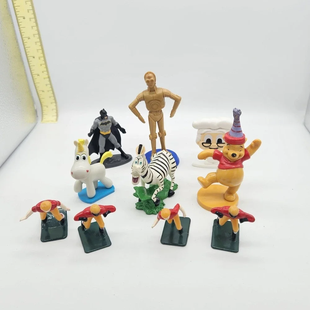 Mixed Lot of 10 PVC/ Cake Topper Figures - Star Wars, DC Comics, Disney